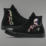 Voices of Freedom: MLK & Malcolm X Blackout Converse All-Star Sneakers - Androo's Art