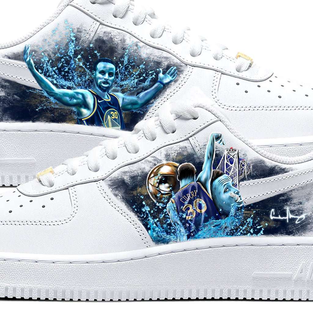 Splash | Steph Curry Inspired | Limited Edition Nike AF1 - Androo's Art