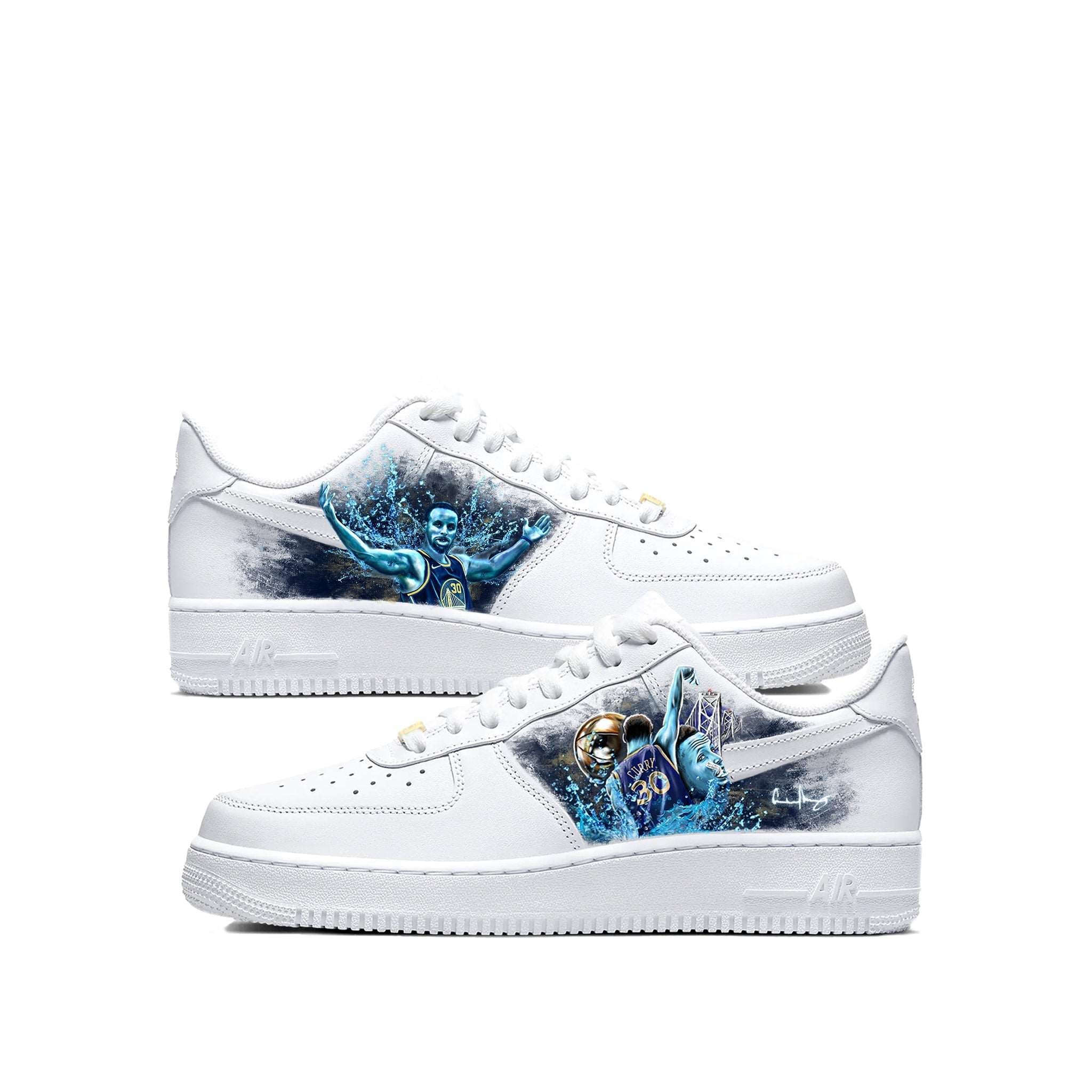 Splash | Steph Curry Inspired | Limited Edition Nike AF1 - Androo's Art