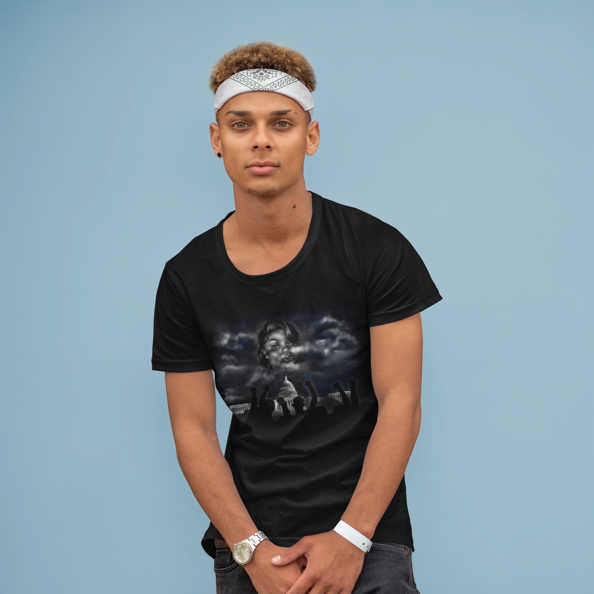 Breonna Taylor T-Shirt | Say Her Name | Unisex Black T-Shirt - Androo's Art