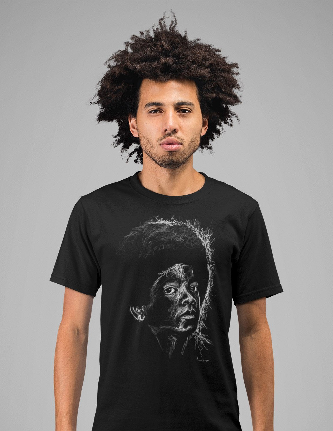 Michael Jackson T-Shirt | Young Michael | Unisex Black T-Shirt - Androo's Art