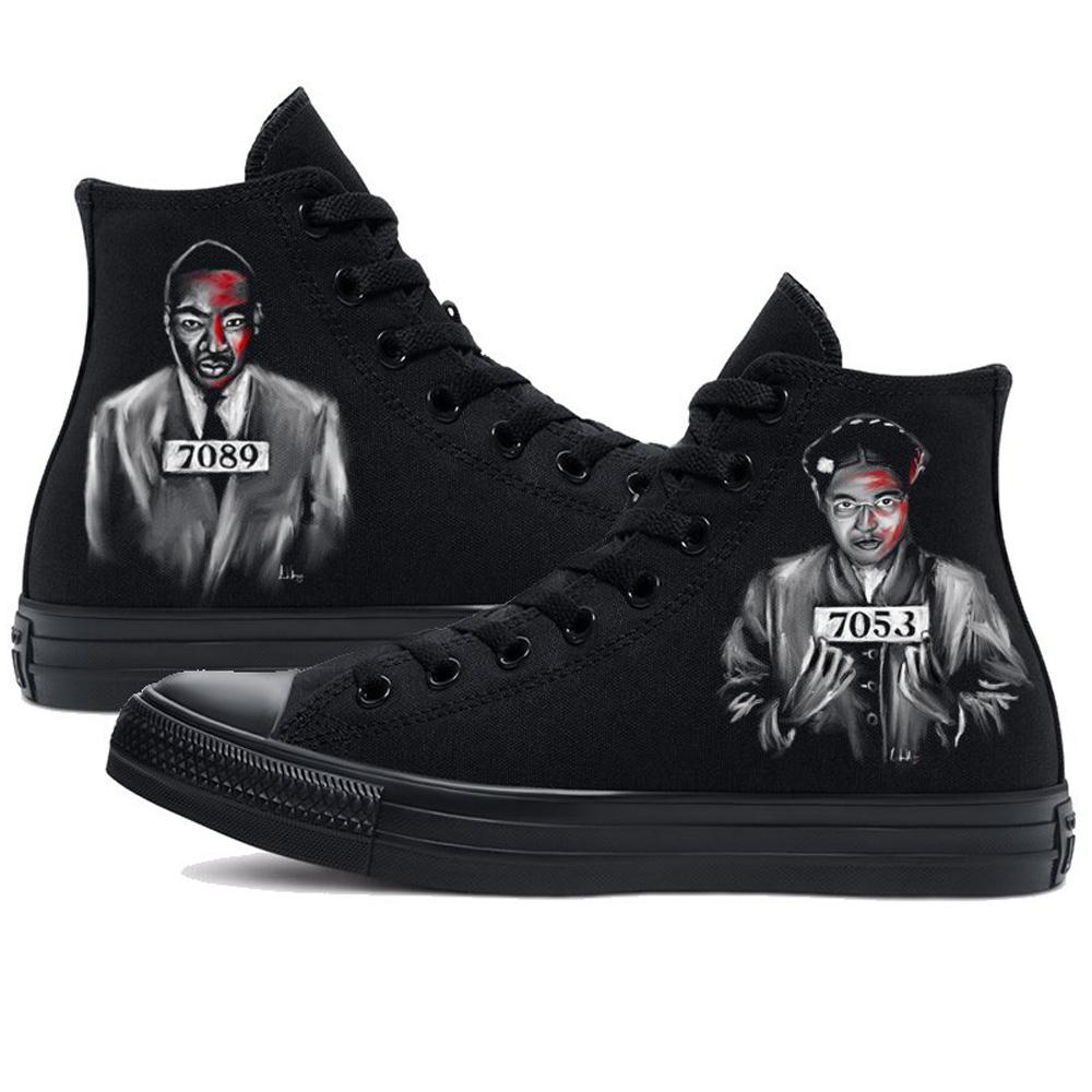 MLK & Rosa Parks Chucks | Mugshot | Blackout Kicks | Converse - Androo's Art