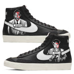 Nike Blazer Mid Sneakers | Black and White | "Mugshot" - Androo's Art