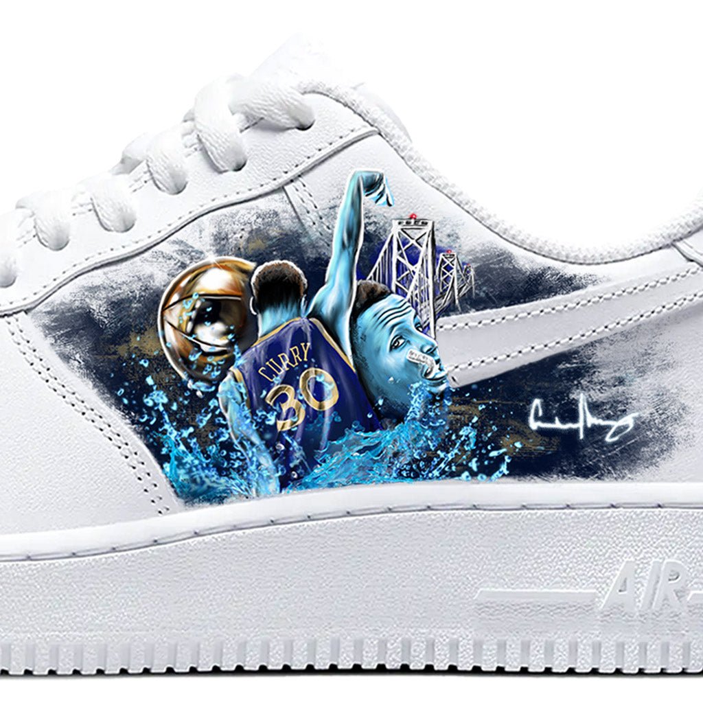 Splash | Steph Curry Inspired | Limited Edition Nike AF1 - Androo's Art