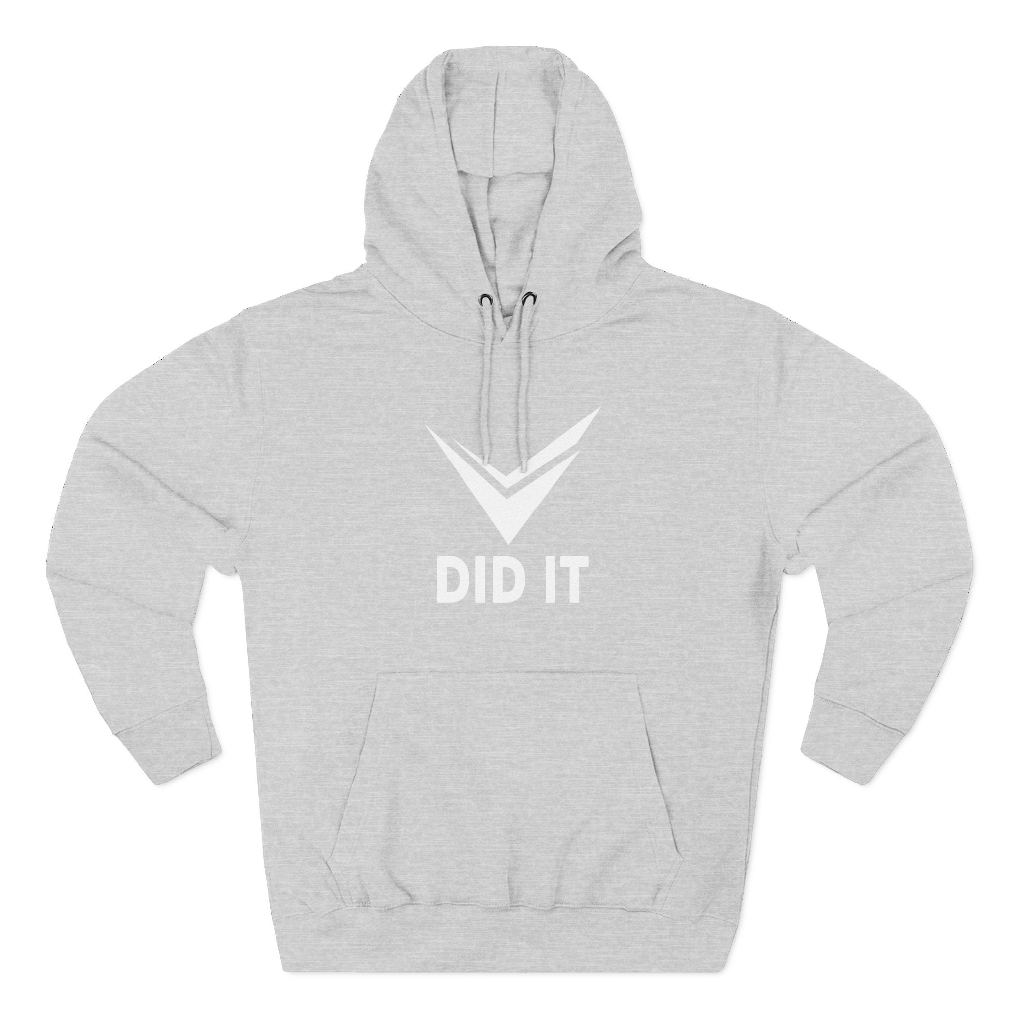 DID IT CHECKMARK (WHT) Hoodie | Motivational Streetwear Hoodie  | Androo’s Art Exclusive | Faith & Achievement Apparel | Unisex Sweatshirt | Motivational Success Graphic Tee - Streetwear Apparel - Streetwear Art by AndrooArt