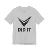 DID IT Statement Checkmark (BLK) T-Shirt | DID IT Collection | Androo’s Art Exclusive | Black Icon Check | Motivational Streetwear Tee | Unisex Premium Shirt Tee