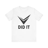DID IT Statement Checkmark (BLK) T-Shirt | DID IT Collection | Androo’s Art Exclusive | Black Icon Check | Motivational Streetwear Tee | Unisex Premium Shirt Tee