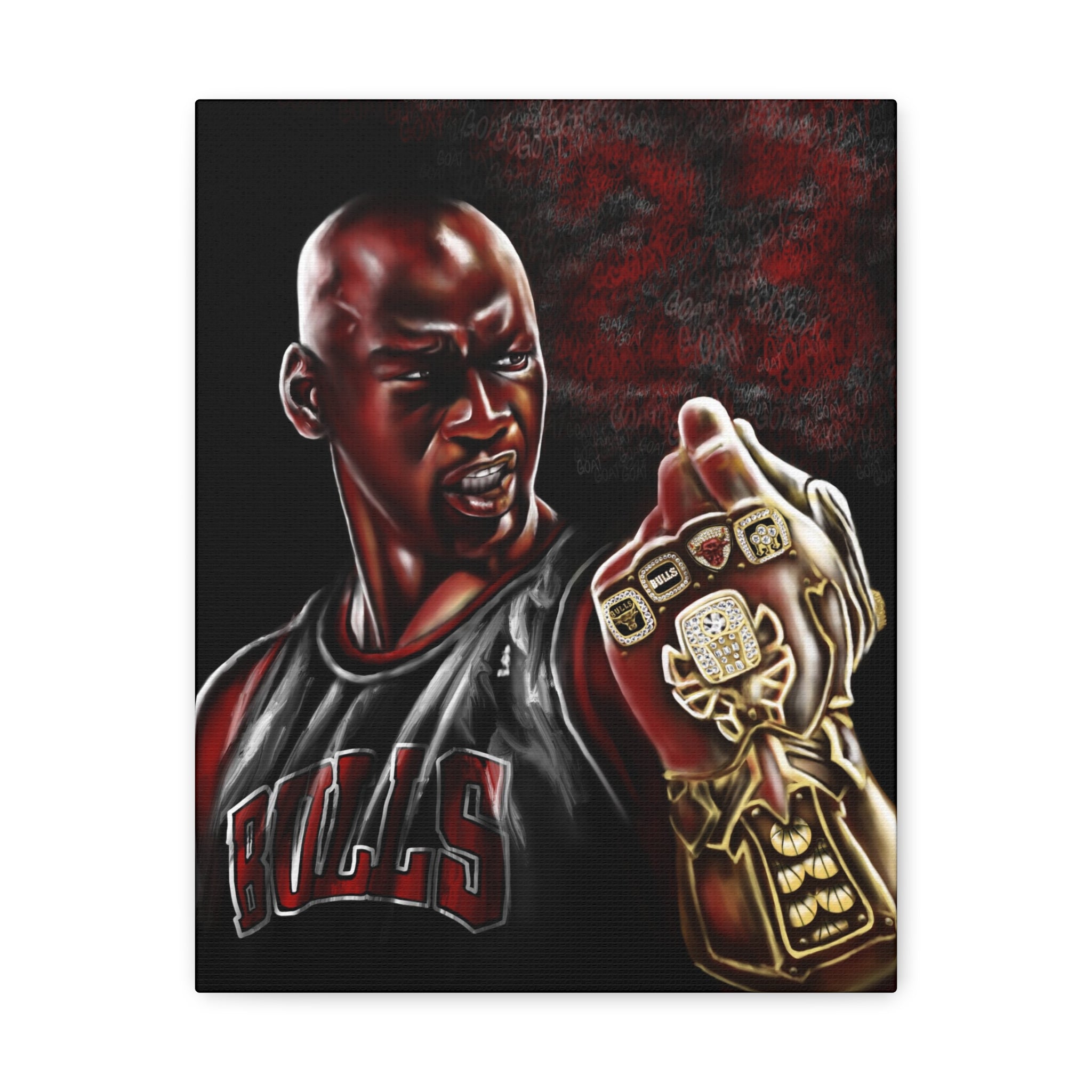 Golden | GOAT | Canvas Wall Art - Michael Jordan - Streetwear Art by AndrooArt