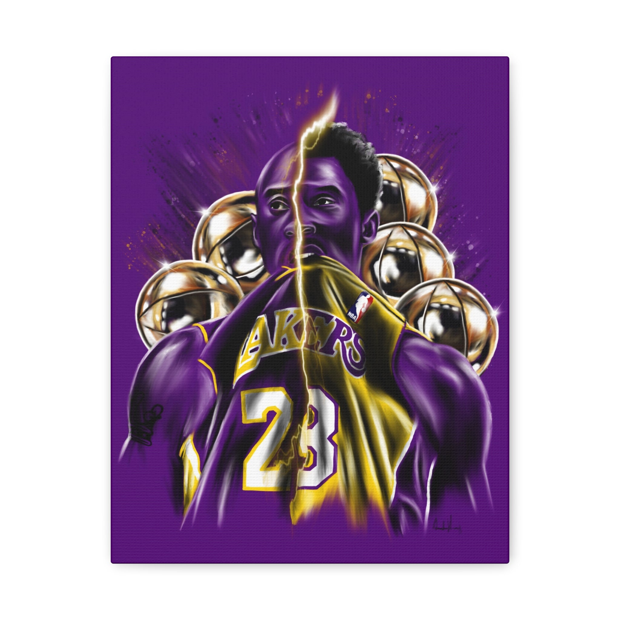 Kobe Bryant 24/8 | Wall Art | Canvas - Kobe Bryant - Streetwear Art by AndrooArt