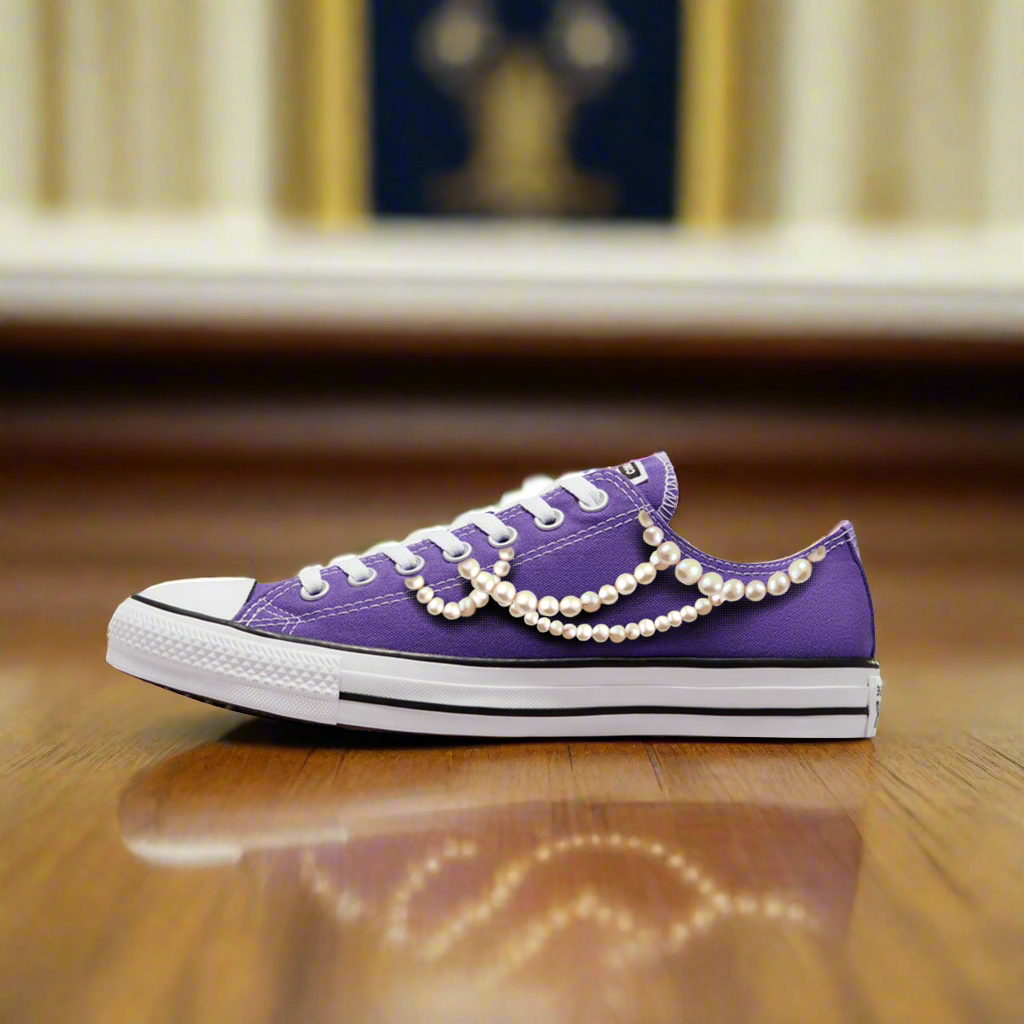 Violet Royalty Chucks Pearls Limited Edition Converse Androo s Art