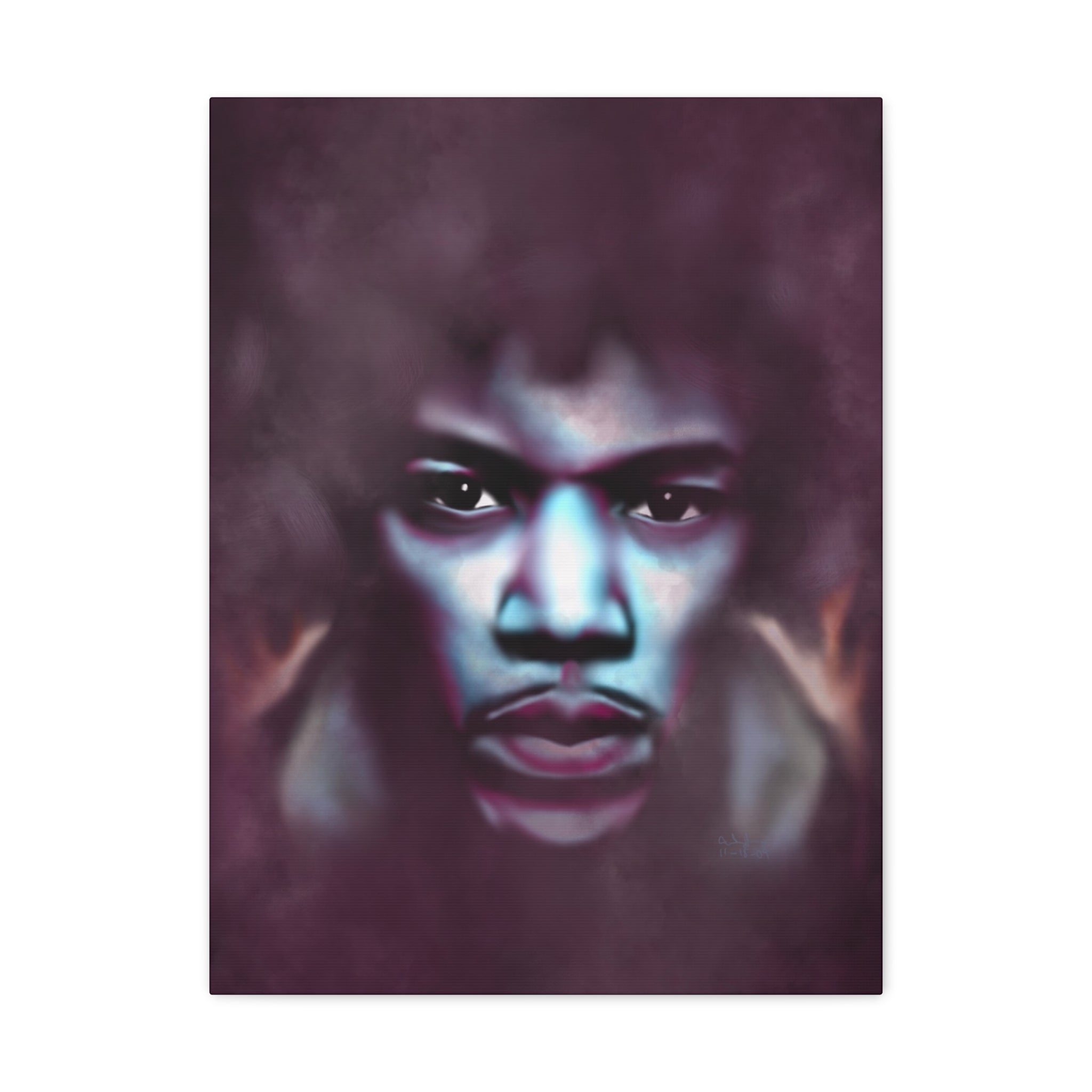 Jimi Hendrix | Purple Haze | Wall Art | Canvas - Jimi Hendrix - Streetwear Art by AndrooArt