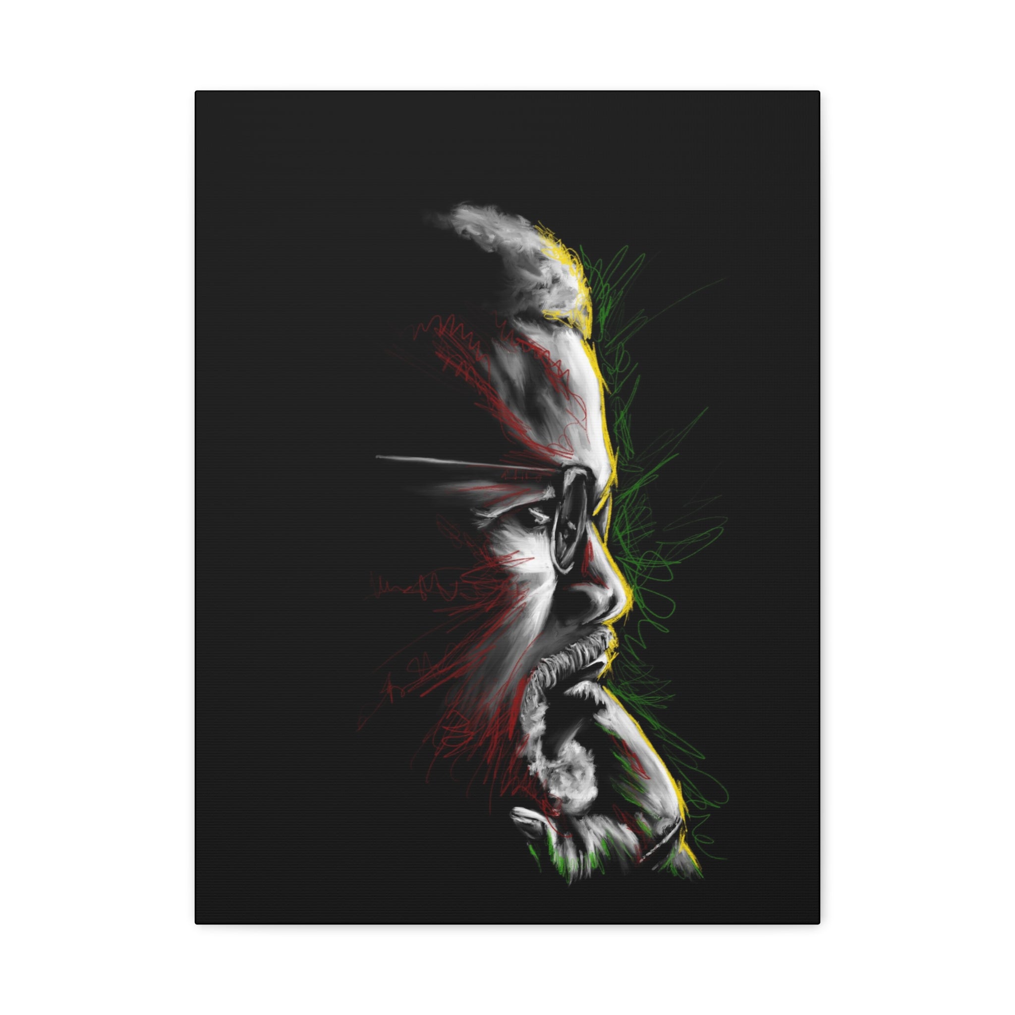 Thoughts Of Malcolm | Canvas - Malcolm X - Streetwear Art by AndrooArt