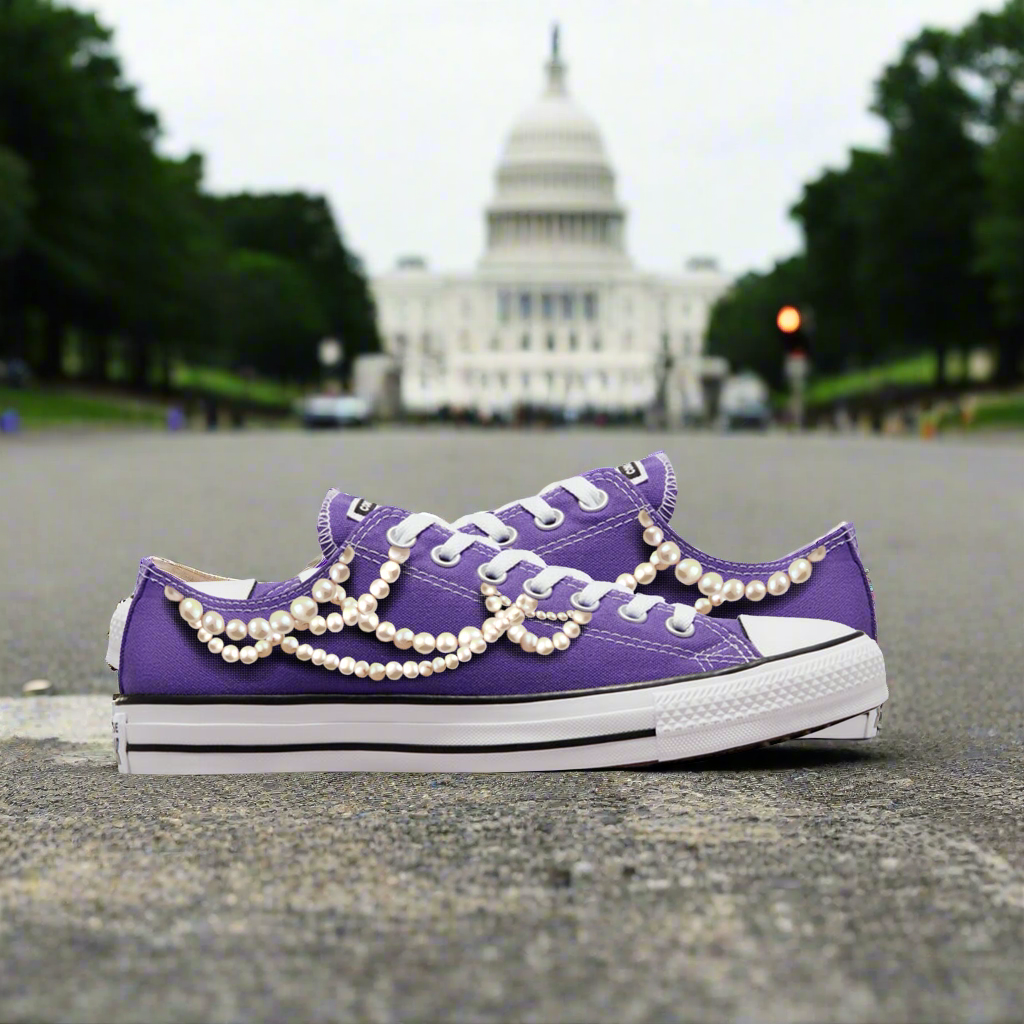 Violet Royalty Chucks Pearls Limited Edition Converse Androo s Art