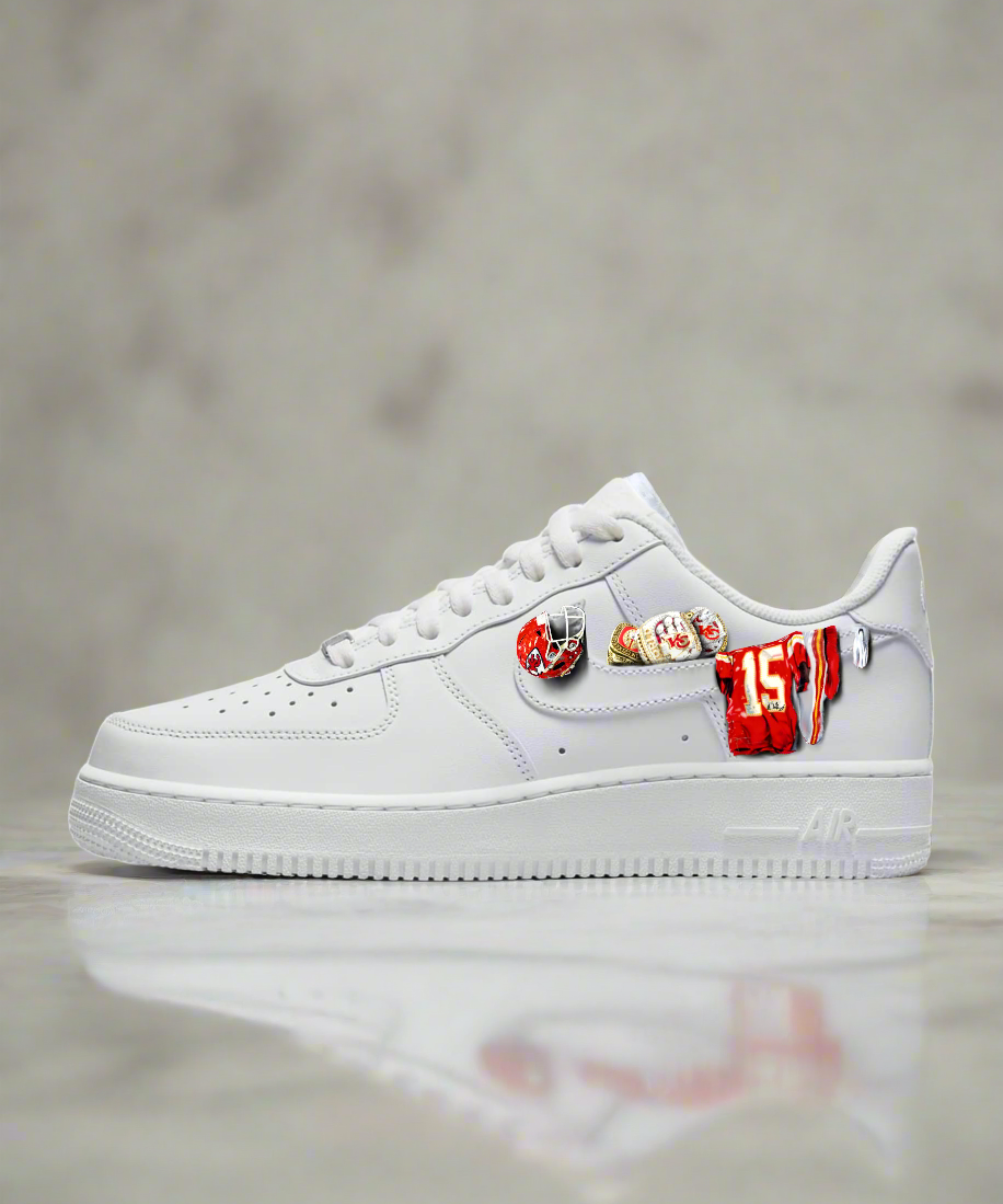 Championship Chiefs: Limited Edition AF1 | M 9 / W 10.5 - Streetwear Art - Streetwear Art by AndrooArt