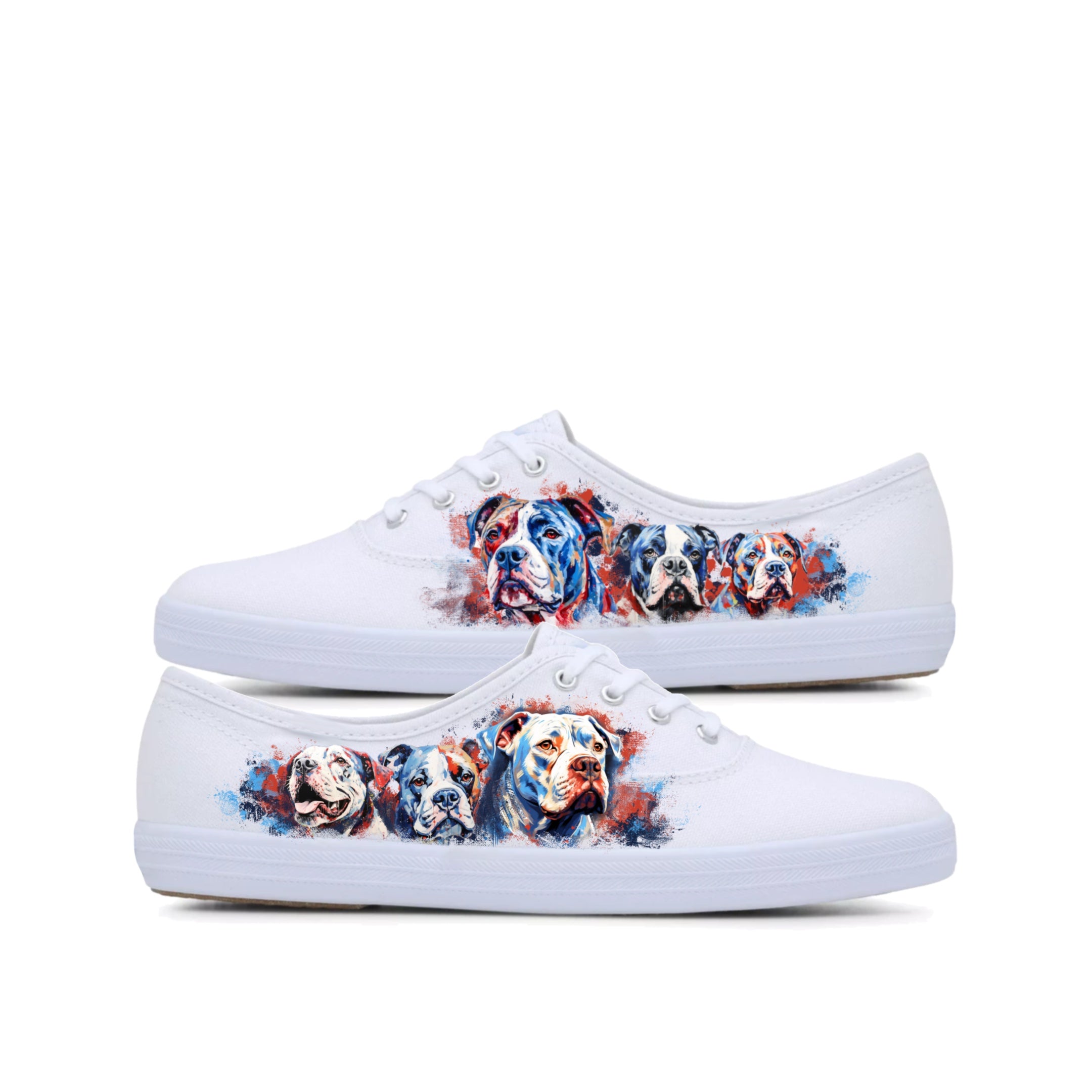 American Bull Dog Sneakers: Bold & Brave - Streetwear Sneakers - Streetwear Art by AndrooArt