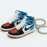 3D Air Jordan 1 MID | Retro Fearless UNC Chicago | Keychain