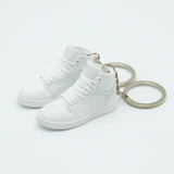 3D Air Jordan 1 MID | Triple White | Keychain