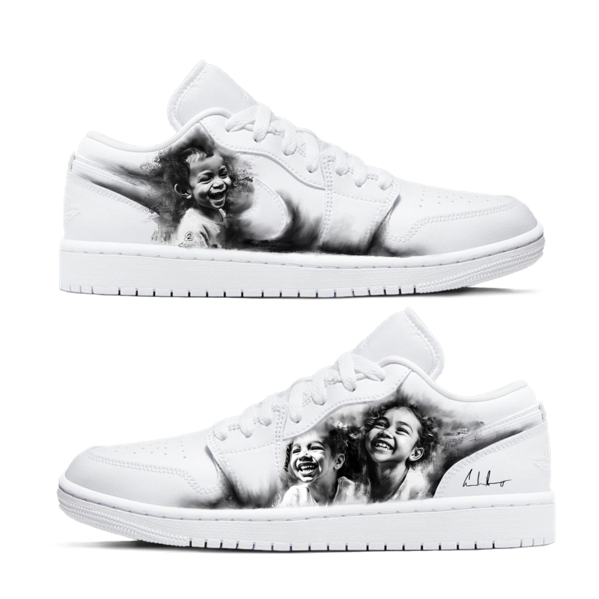 Personalized Nike Air Jordan 1s x Androo - Reserve with $150 Deposit - Michael Jordan - Streetwear Art by AndrooArt