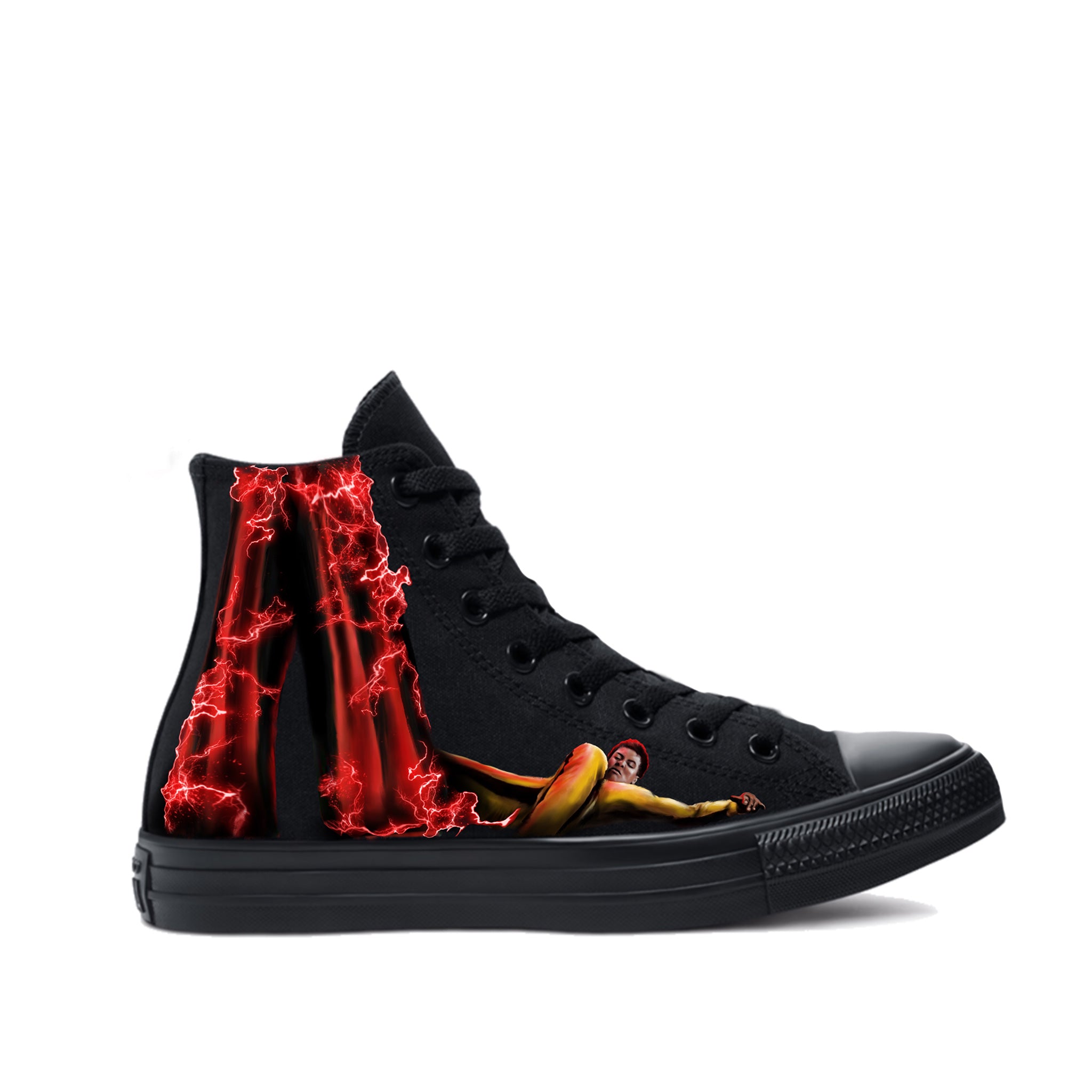 Kiss Em Converse: Blackout Edition - Streetwear Sneakers - Streetwear Art by AndrooArt