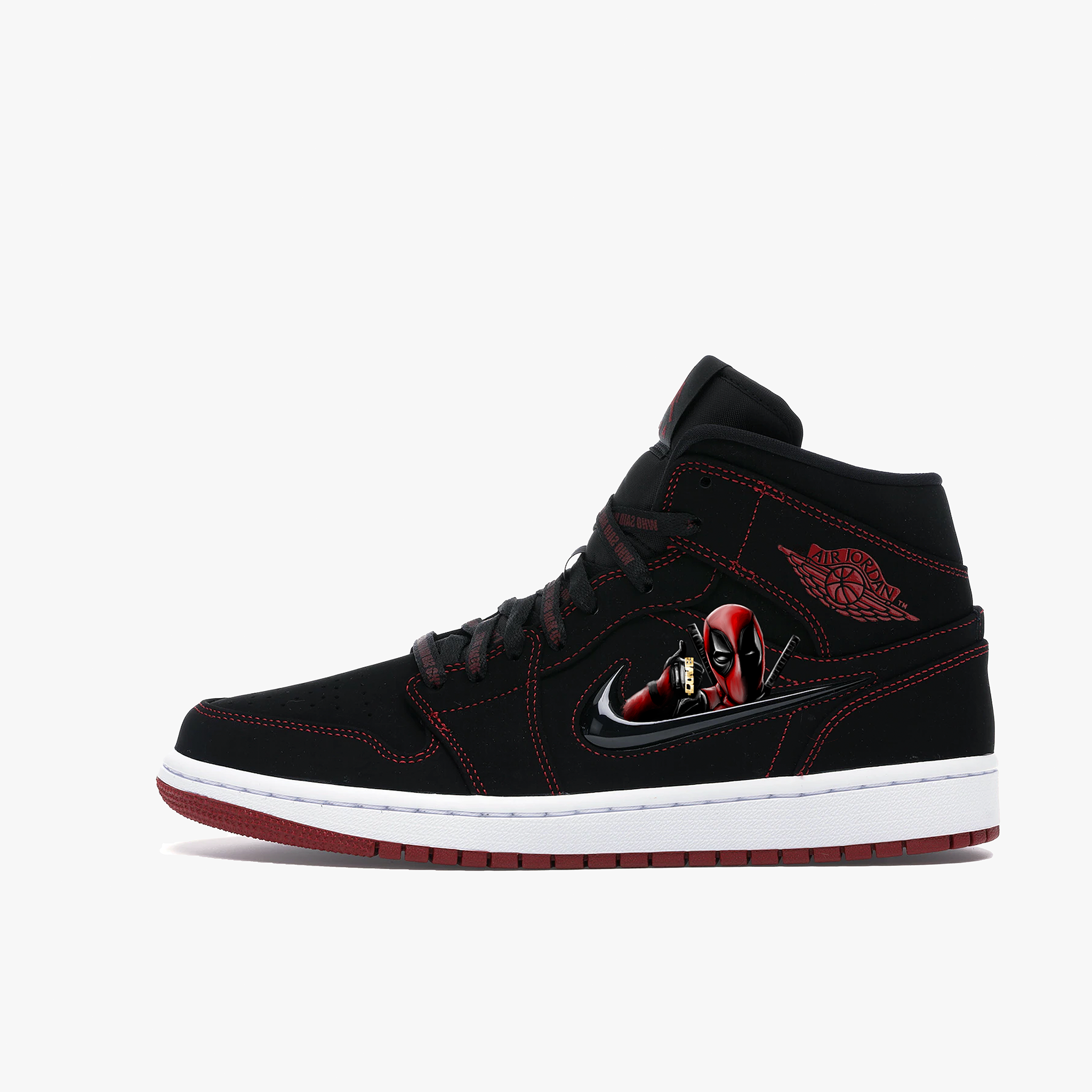 Deadpool Jordan 1s | "Come Fly With Me" Edition - Michael Jordan - Streetwear Art by AndrooArt