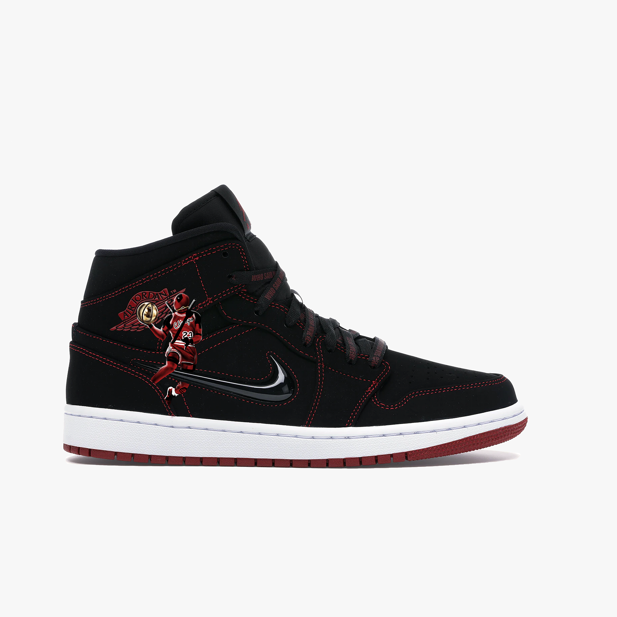Deadpool Jordan 1s | "Come Fly With Me" Edition - Michael Jordan - Streetwear Art by AndrooArt