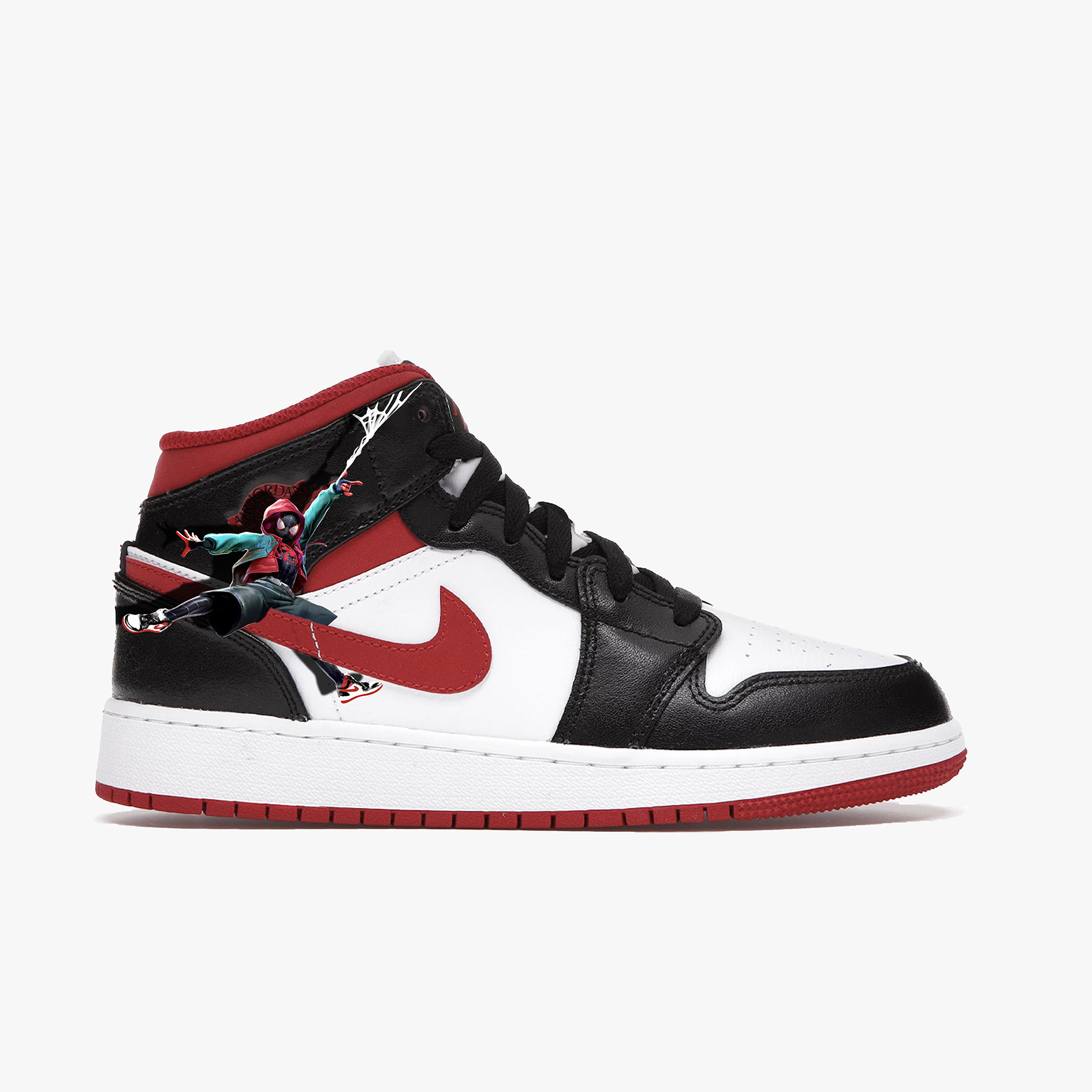 Miles Morales | Youth Jordan 1 Mid - Michael Jordan - Streetwear Art by AndrooArt