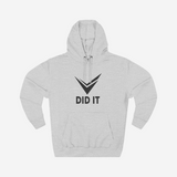 DID IT CHECKMARK Hoodie | Motivational Streetwear Hoodie  | Androo’s Art Exclusive | Faith & Achievement Apparel | Unisex Sweatshirt | Motivational Success Graphic Tee — studio view with original artwork.