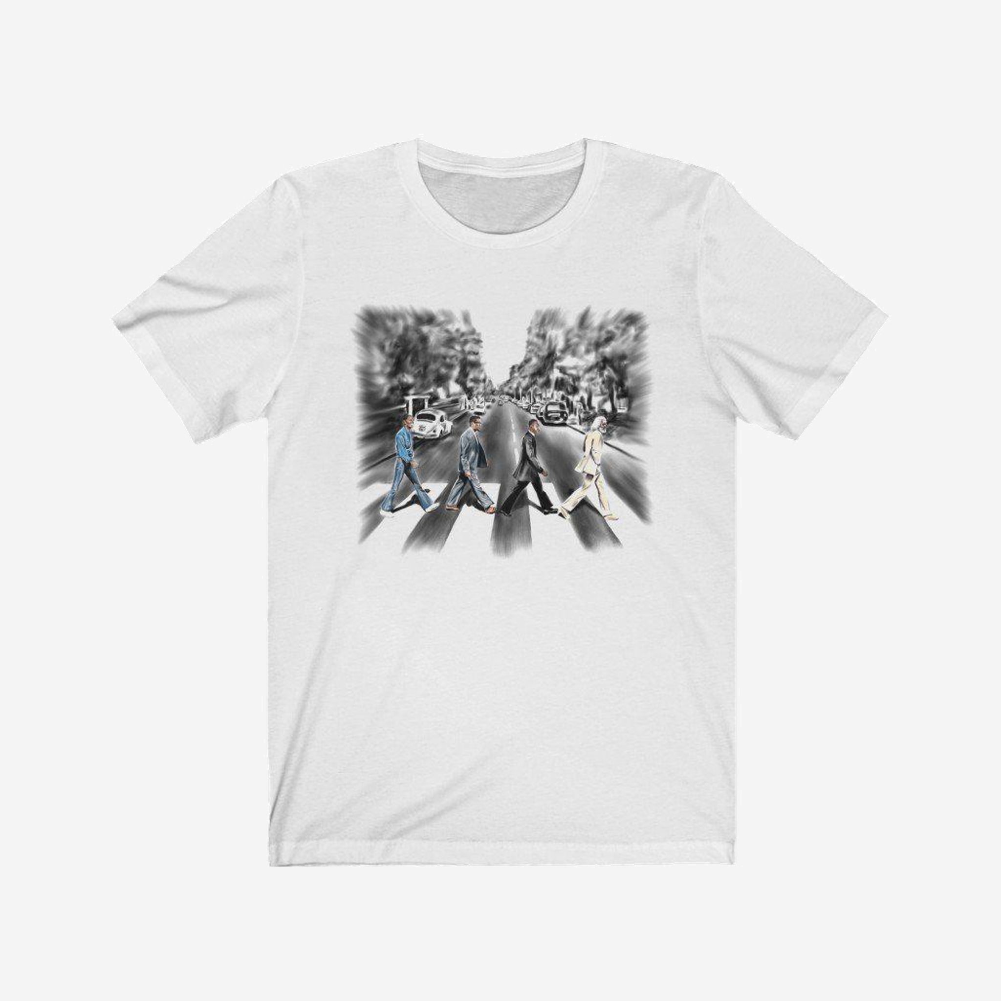 Freedom Road | Obama, Malcolm X, MLK, Frederick Douglass | Unisex T-Shirt | Abolitionist History Tee — studio view with original artwork.