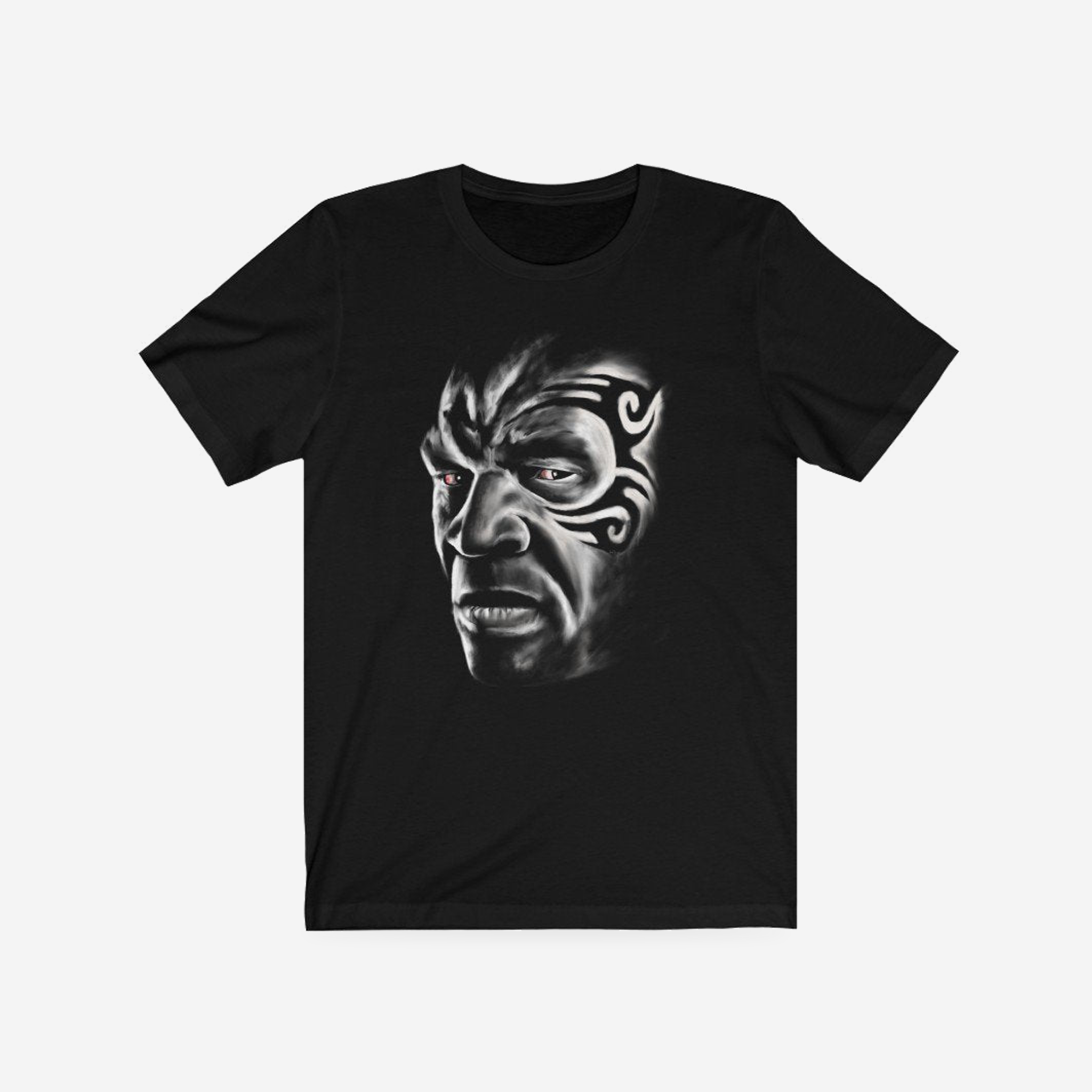 Tyson Explosive black T-shirt, complete front product view with original artwork.