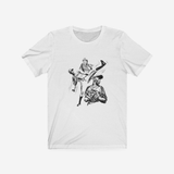 Satchel Paige T-shirt, complete front product view with original artwork.