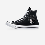 Angela Davis and Breonna Taylor | Say Their Names | Converse — original artwork on a light-gray studio background.