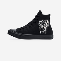 Iron Mike Tyson | Blackout Converse — original artwork on a light-gray studio background.