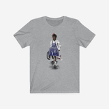 Ruby Bridges | All-American Girl | Unisex  T-Shirt — complete garment, original artwork on light gray background
