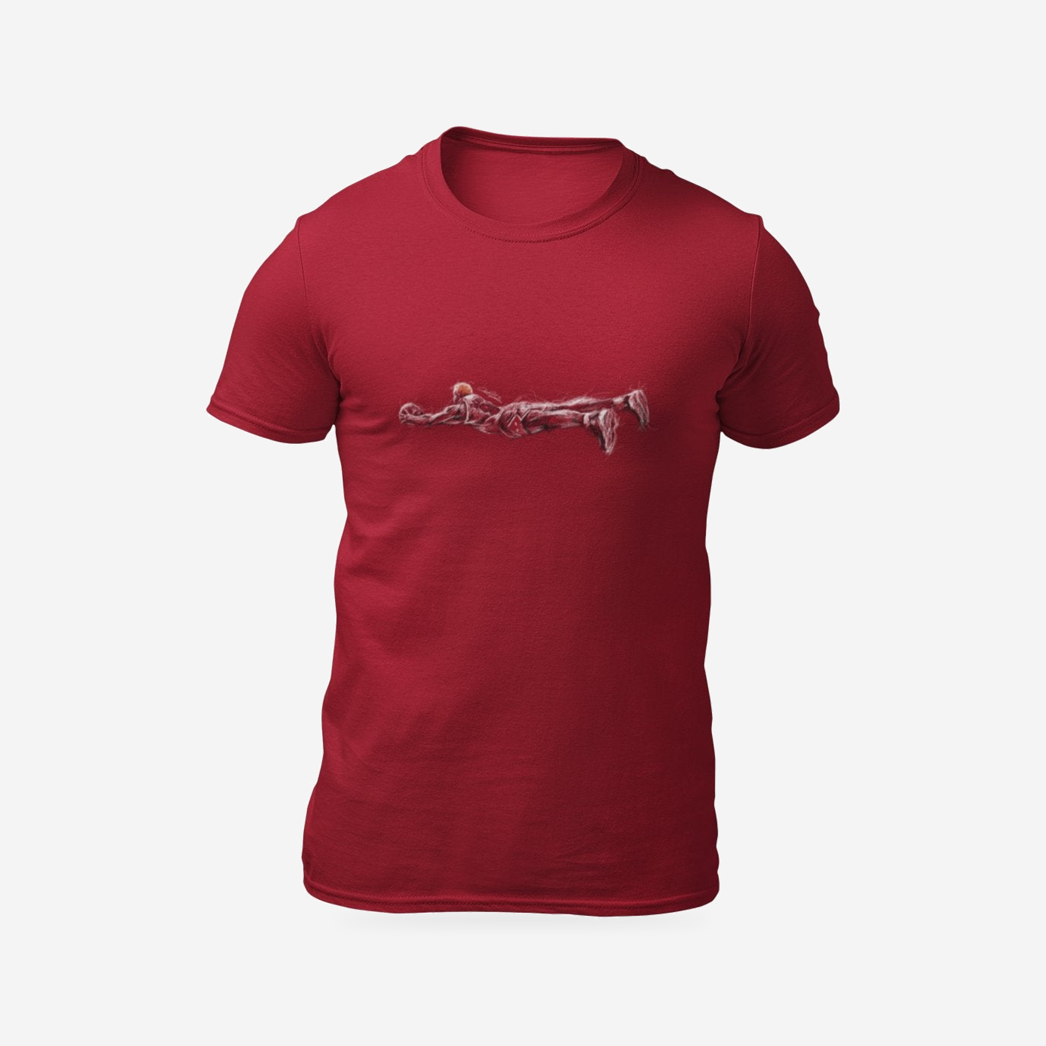 Dennis Rodman | Unisex T-Shirt | Graphic Art Streetwear Tee — complete garment, original artwork on light gray background