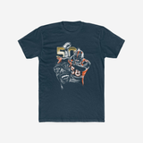 Von Miller "Dab on Em" | Unisex  T-Shirt — complete garment, original artwork on light gray background