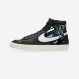 Nike Blazer Mid Sneakers | Black & White | "Kneel on Purpose" — original artwork, studio presentation