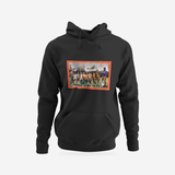 FOR-HOU-STON | Unisex Hoodie | Graphic Art Streetwear Tee — complete garment, original artwork on light gray background