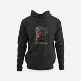 Bus Flag Quote | Stand by Sitting | Hoodie | Graphic Art Streetwear Tee — complete garment, original artwork on light gray background