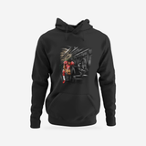 Front view of Colin Kaepernick & Rosa Parks “Stand by Sitting” Hoodie with the original artwork.