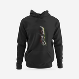Front view of Thoughts of Malcolm X Hoodie with the original artwork.