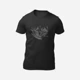 Be Water AJ3 | Unisex T-shirt | Graphic Art Streetwear Tee — complete garment, original artwork on light gray background