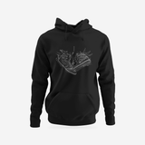 Be Water AJ1  | Hoodie | Graphic Art Streetwear Tee — complete garment, original artwork on light gray background