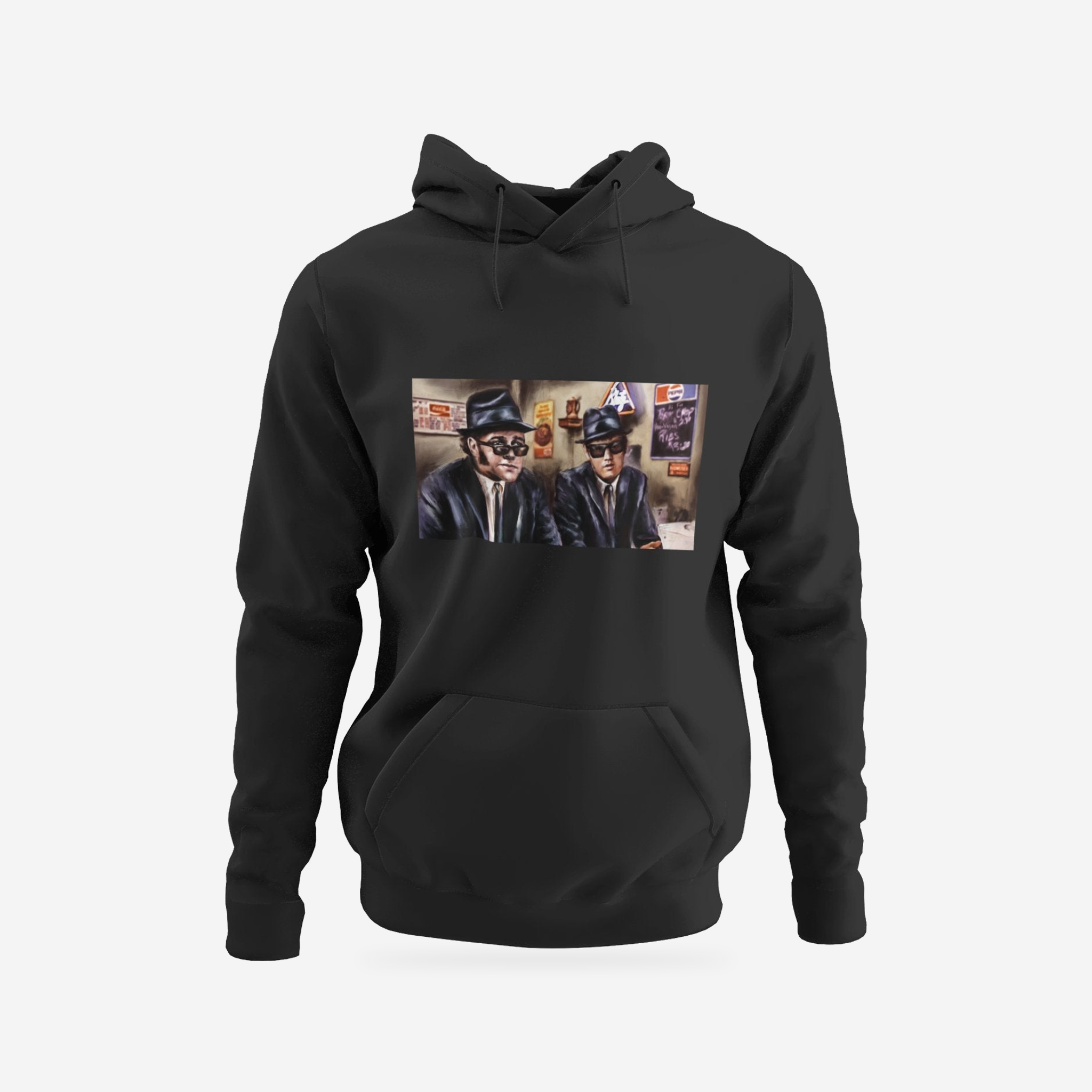 Bomb Brothers | Hoodie | Graphic Art Streetwear Tee — complete garment, original artwork on light gray background