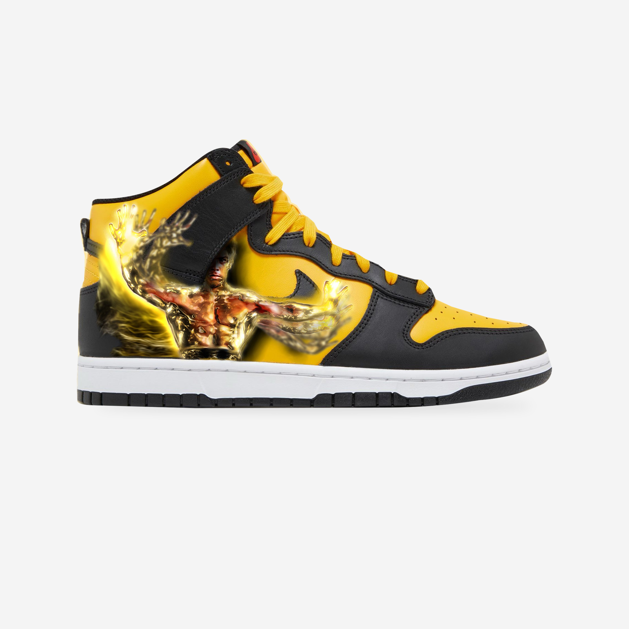 Dragon Master Nike Dunk High: Bruce Leroy Edition — original artwork, studio presentation