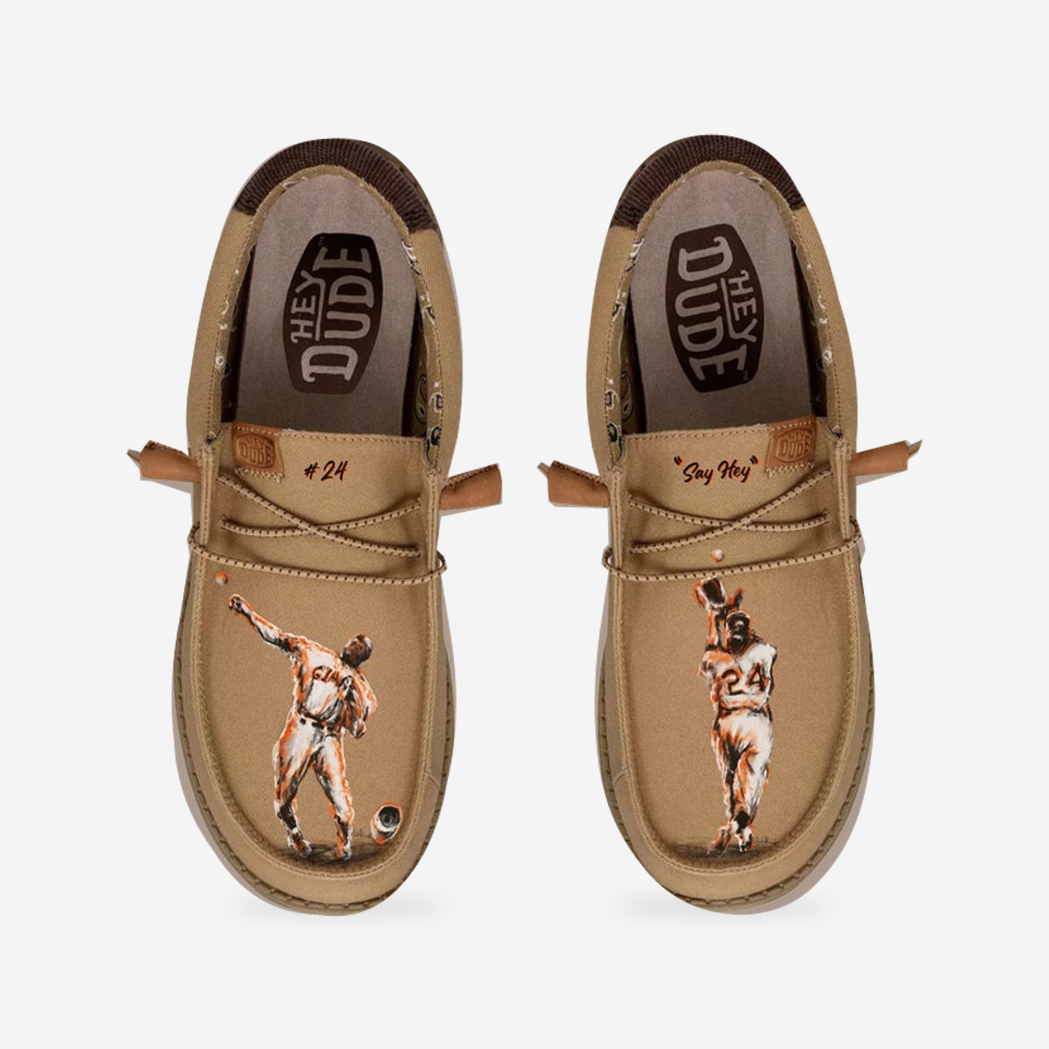 Say Hey Dude Shoes | Willie Mays Tribute Edition — original artwork, studio presentation