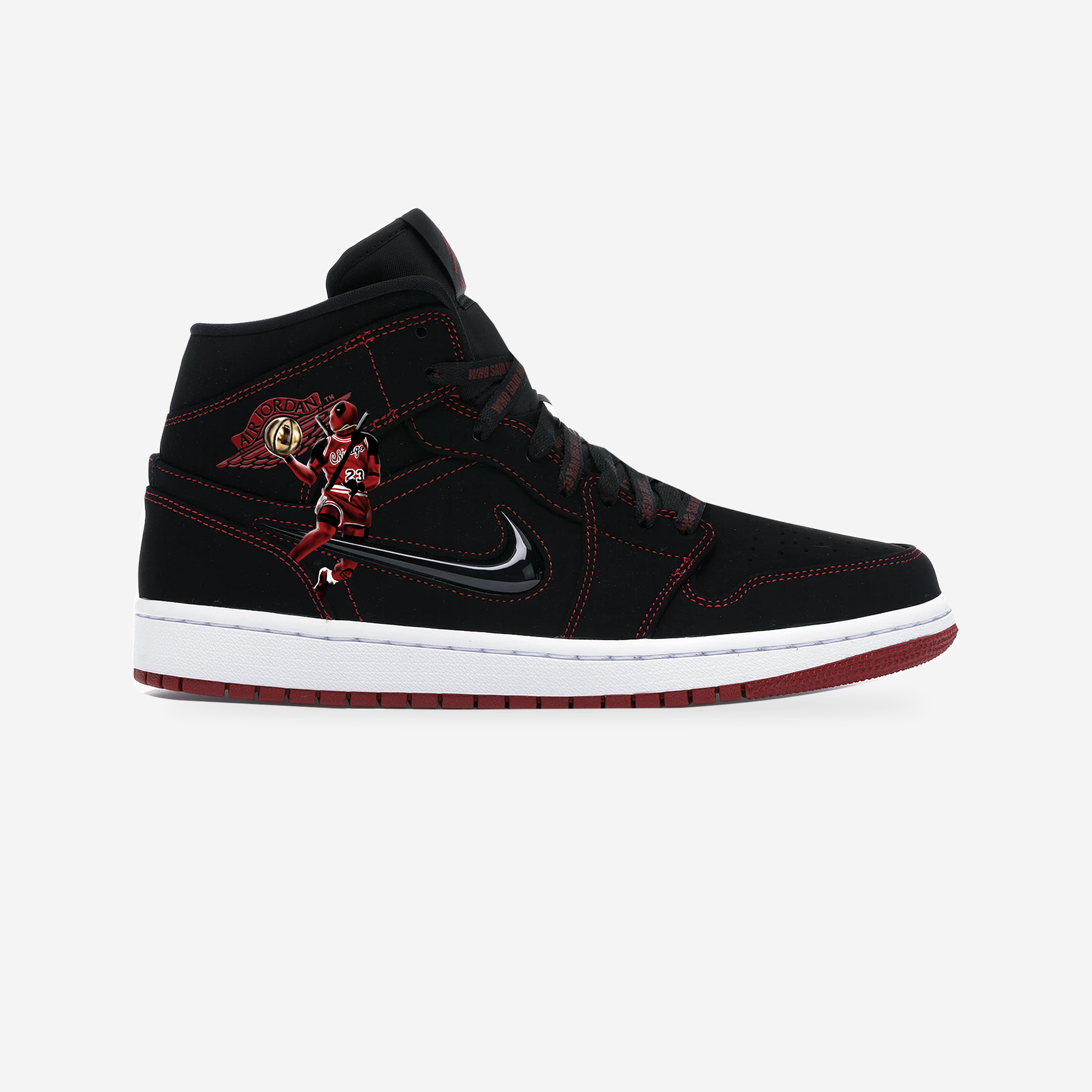 Deadpool Jordan 1s | "Come Fly With Me" Edition — original artwork, studio presentation
