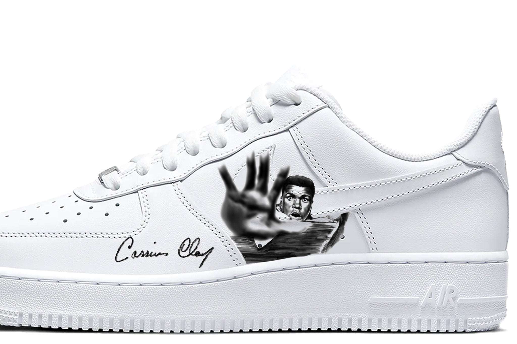 Ali Hands | Nike AF1 - Muhammad Ali - Streetwear Art by AndrooArt