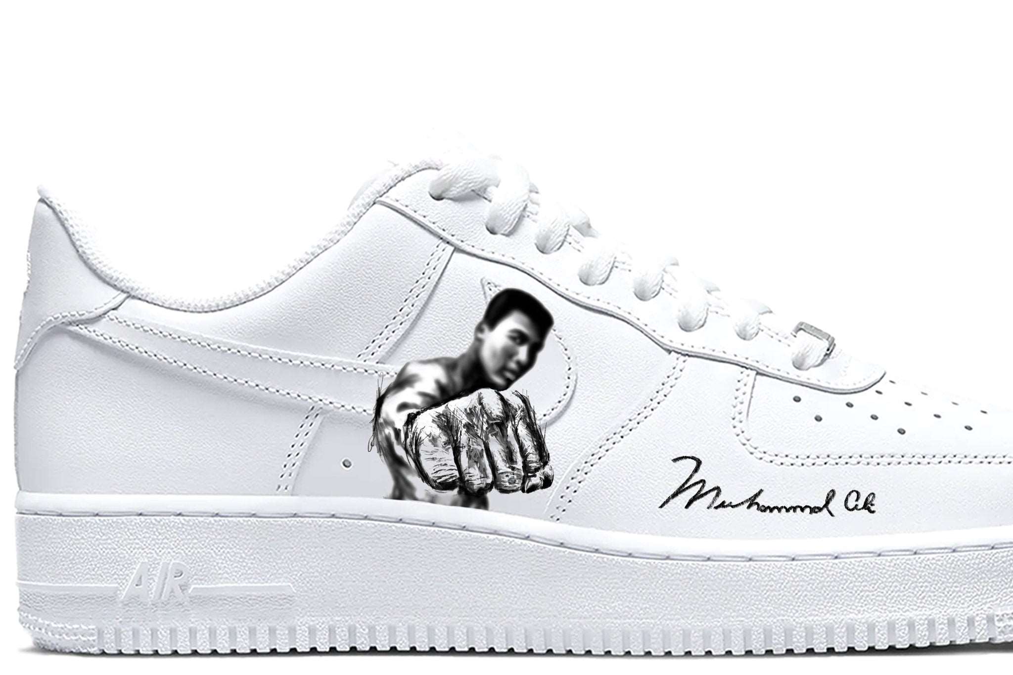 Ali Hands | Nike AF1 - Muhammad Ali - Streetwear Art by AndrooArt