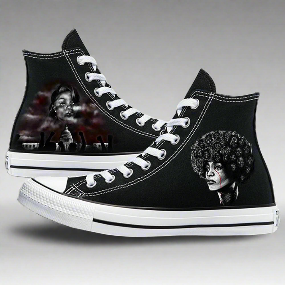 Angela Davis and Breonna Taylor | Say Their Names | Converse - Streetwear Sneakers - Streetwear Art by AndrooArt