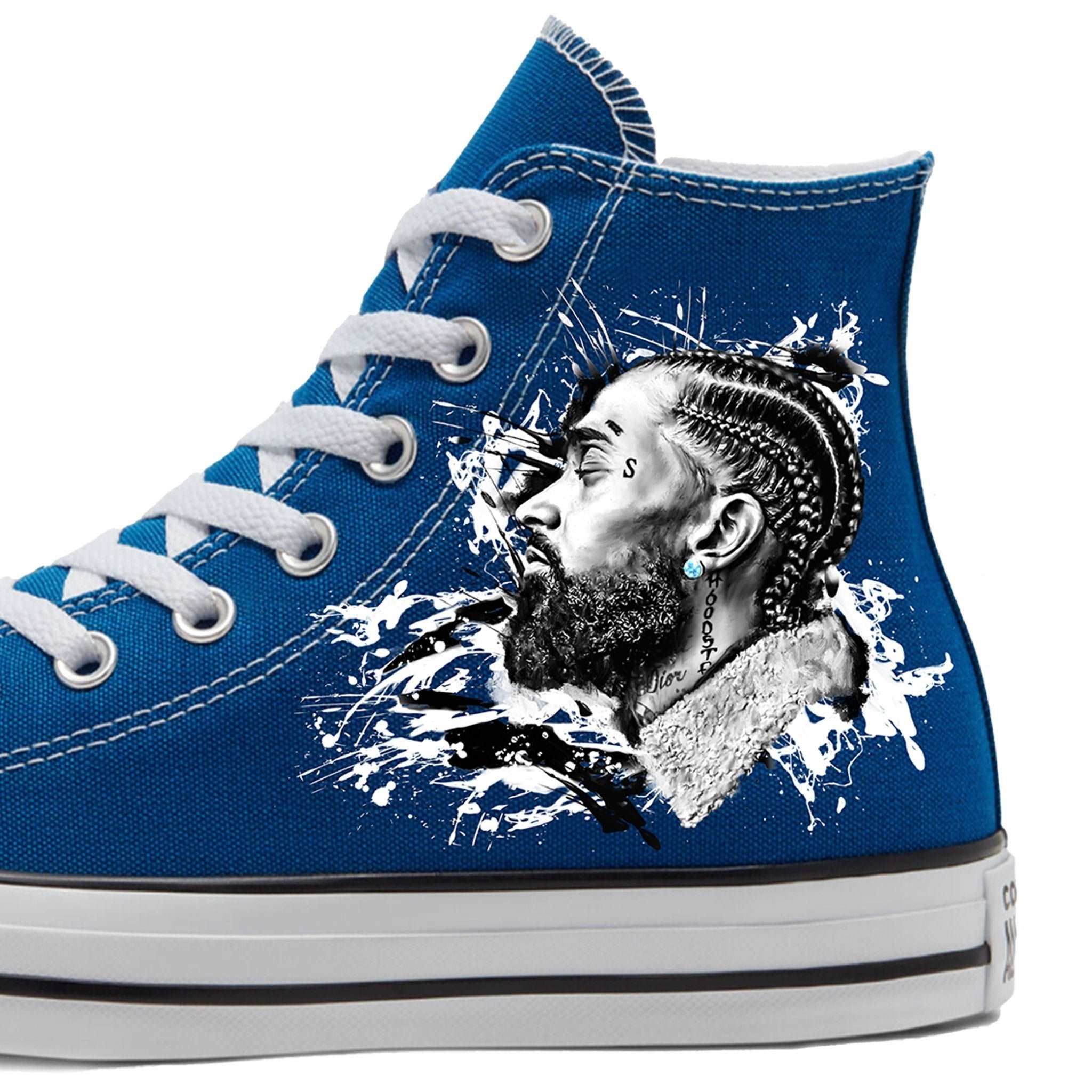 Blue Diamonds Converse | Nipsey Chucks â Androo's Art